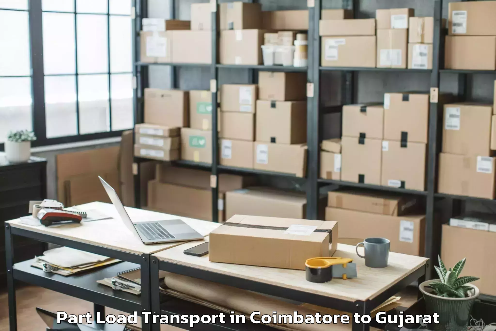 Reliable Coimbatore to Kherka Gujar Part Load Transport